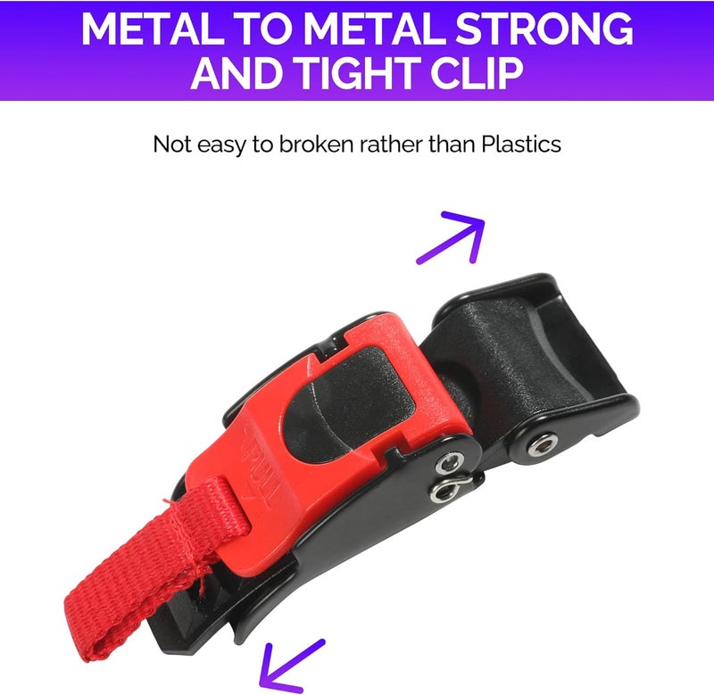 RACOONA Helmet Button Buckle,Motorcycle Helmet Quick Release Buckle Strap Locks,Car Accessories otorcycle Helmet Speed Clip Quick Release Chin Strap Button,Bike Helmet Clip Buckle,Fits for Any Helmet - Image 3